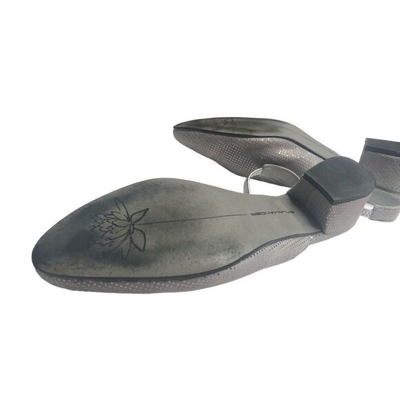 Salamander Grey and Silver suede sling back mules in size 6.5 - Picture 10 of 11